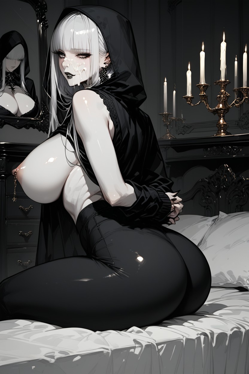 Candelabra With Candles, No Distortion, Big Breasts Hentai AI Porn