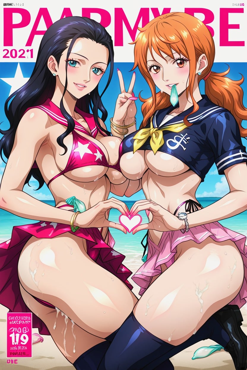Body Painting, Biting Used Condom, Clear Face Hentai AI Porn