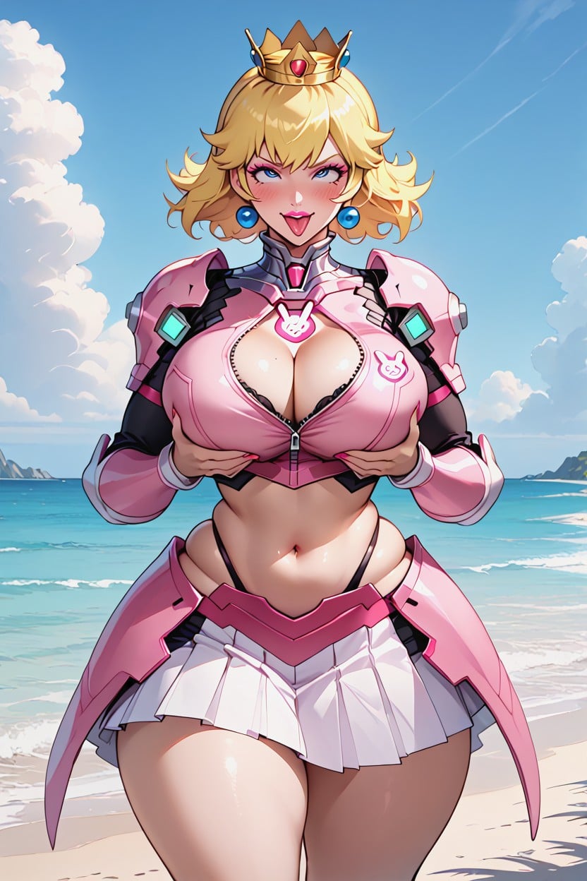 Thick Thighs, Rounded Breast, Crop Top Hentai AI Porn