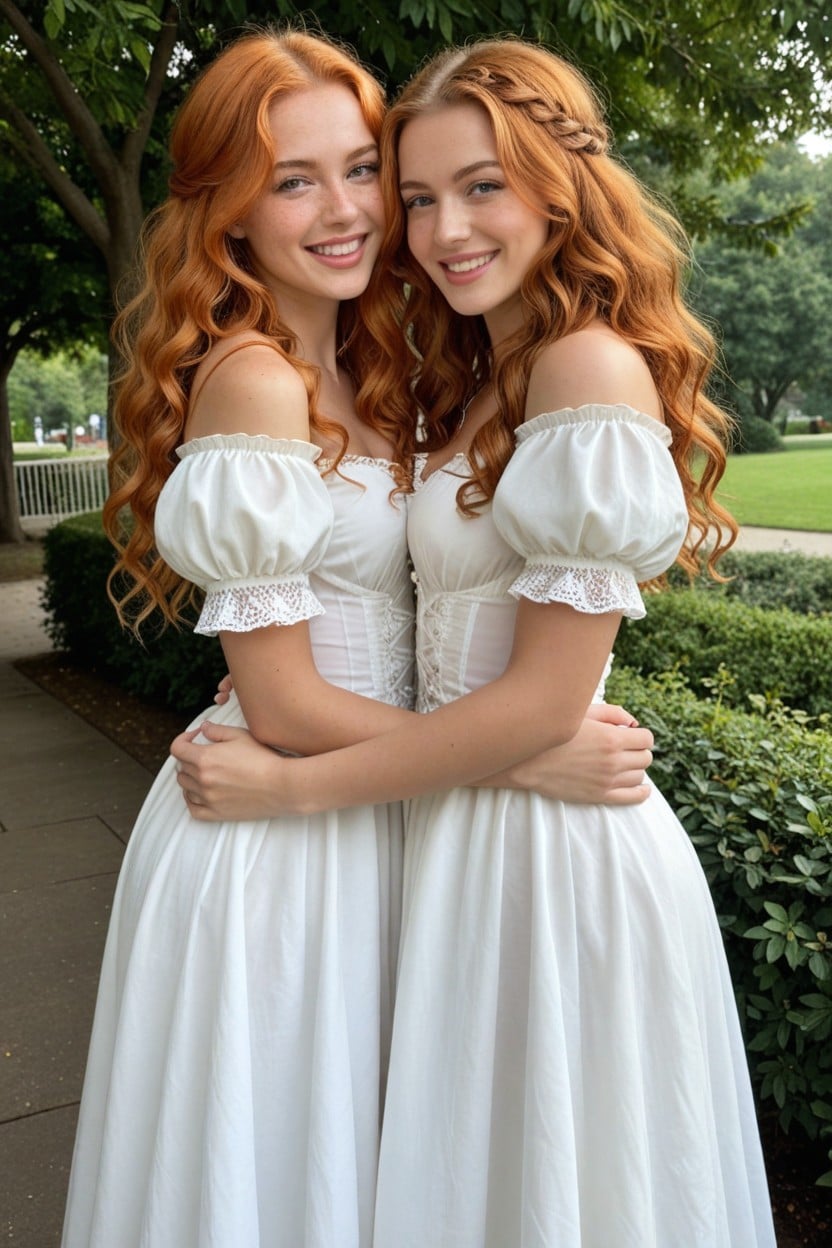 Soft Colors Image, Ginger Hair, Braided AI Porn
