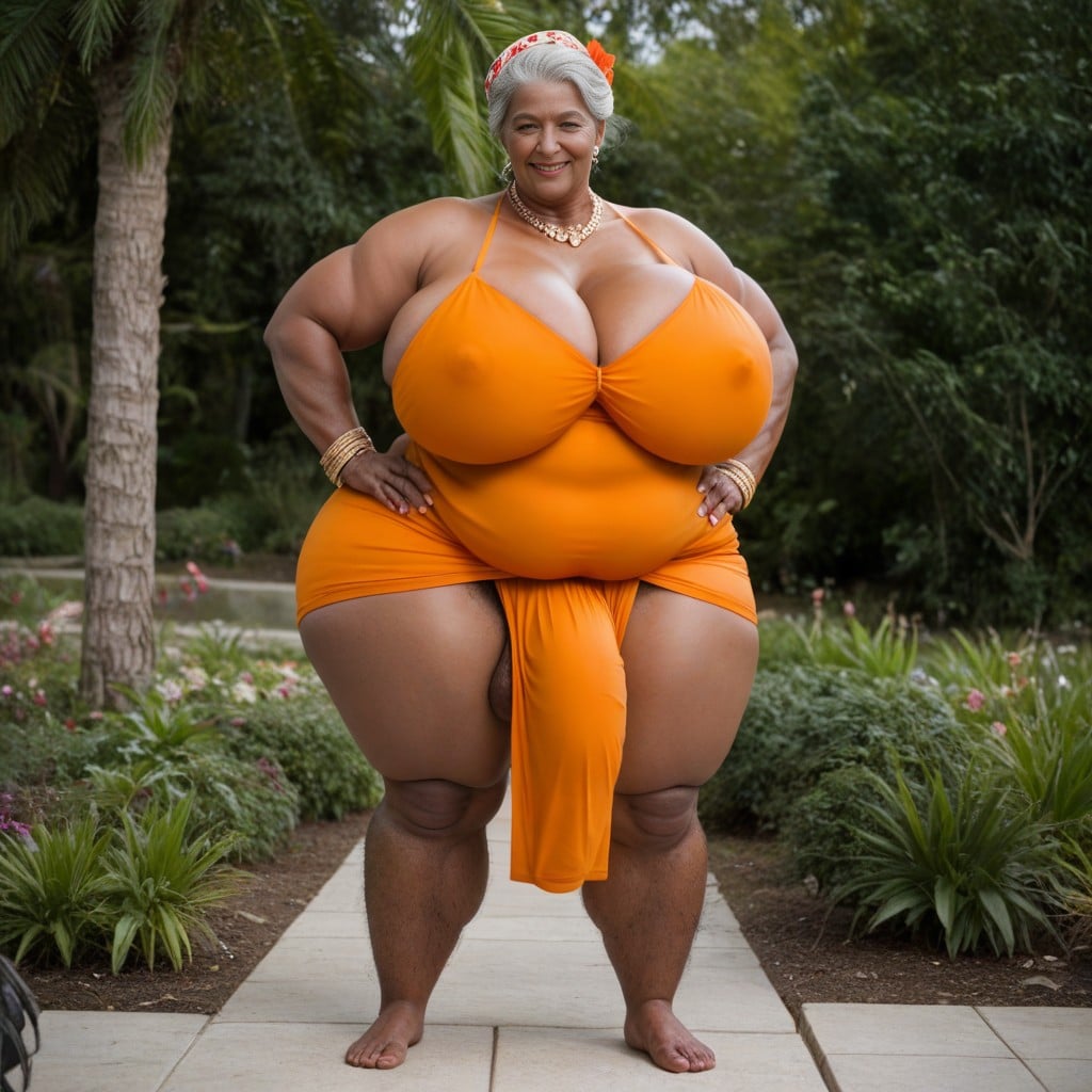 Thick Thight, Outdoors, Hands On Hips AI Porn