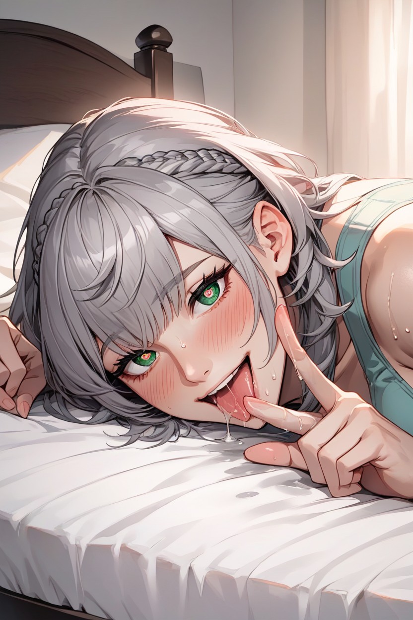 Sweating, Perfect Face, Anatomically Accurate Hentai AI Porn