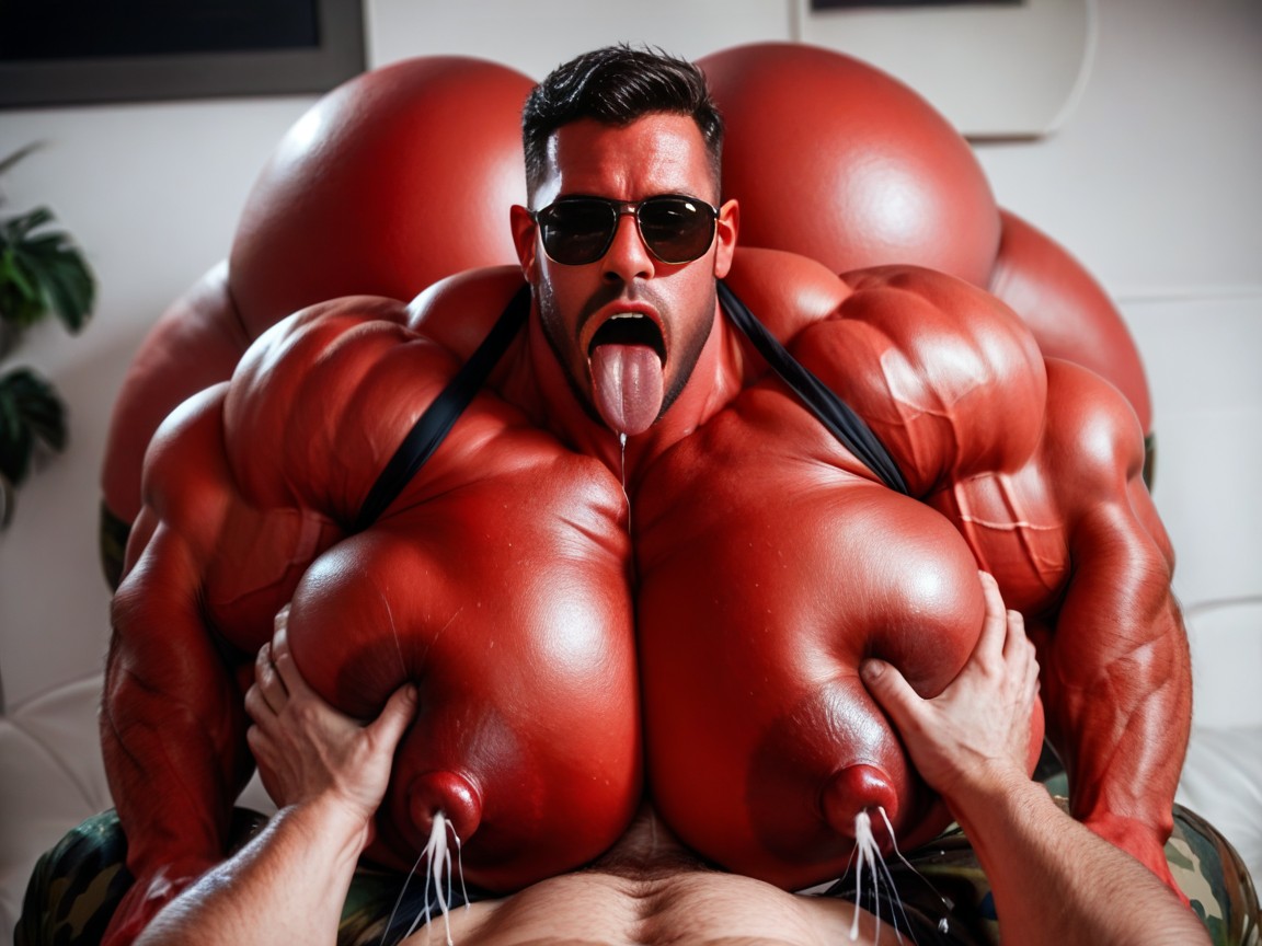 Oversized Muscles, Confused Face, Extremely Large Ass AI Gay Porn