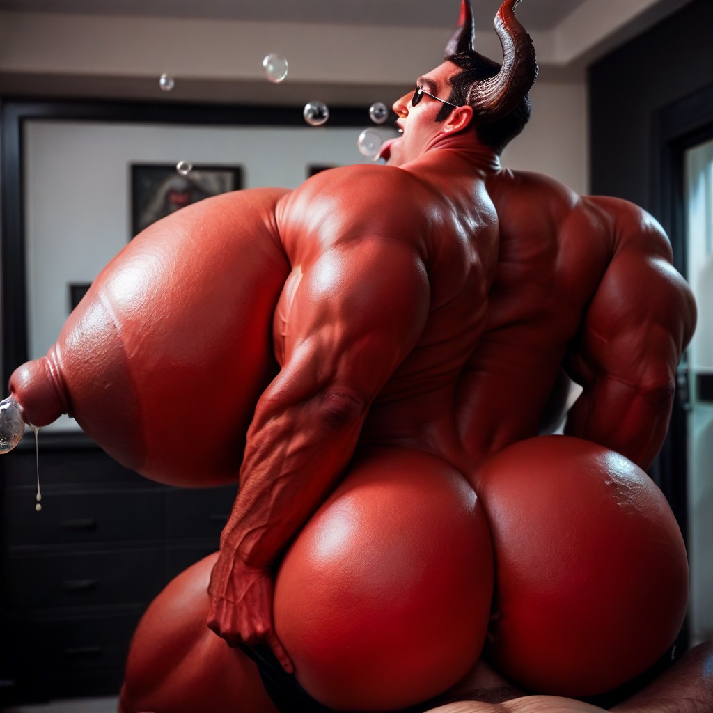 Gigantic, 18+, Oversized Muscles AI Gay Porn