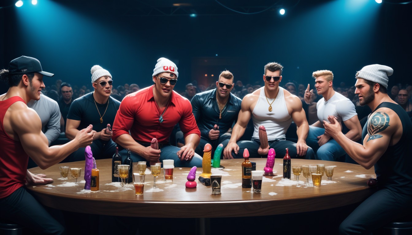 Club, 2 People, Sweaty Bodies AI Gay Porn