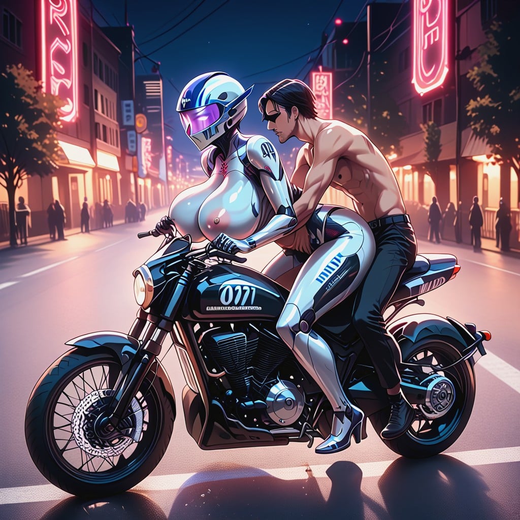 Sex Doggystyle, Moonlight, Topless Hentai AI Porn