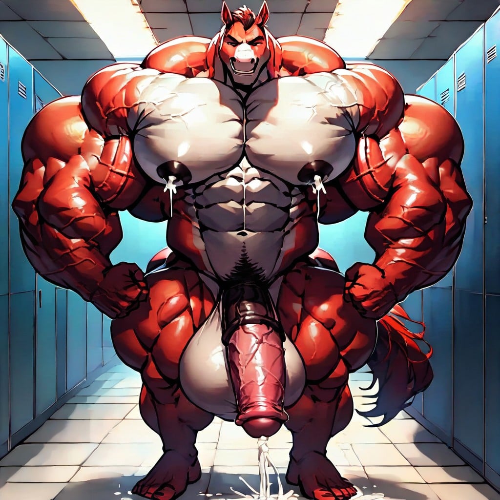 Pénis De Poney, Hyper Muscle Growth, Extremely Large Balls Porno IA Furry