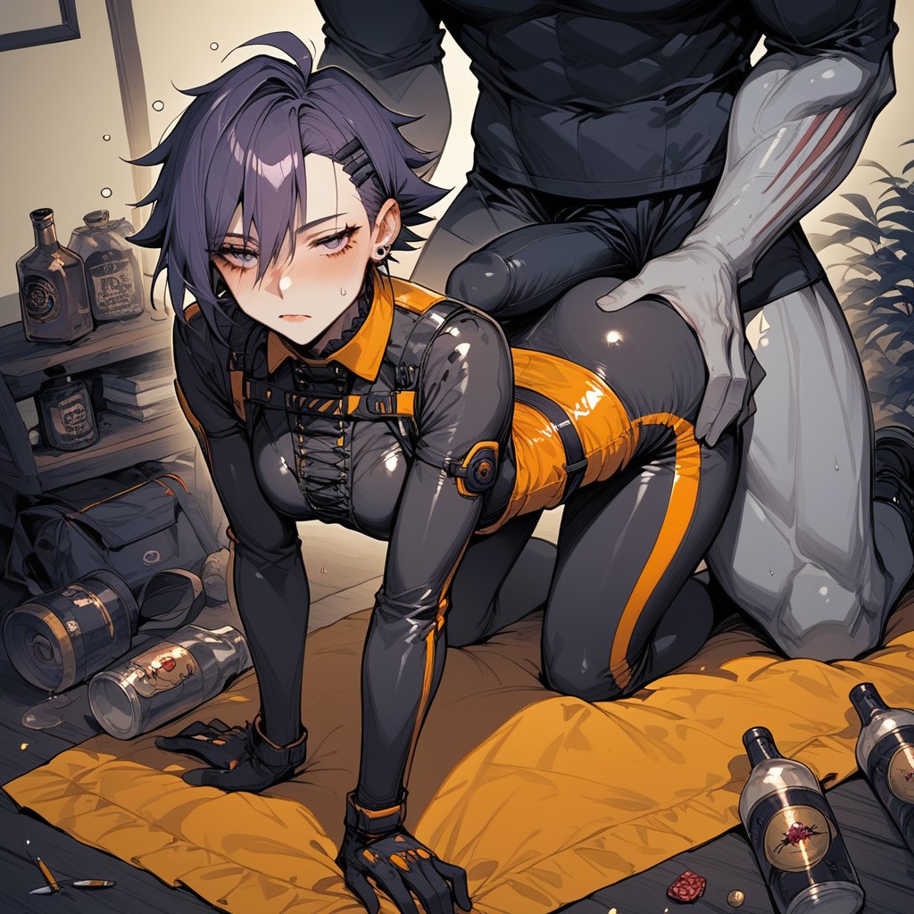 Pencil Waist, Frilly Clothes, Very Short Hair Hentai AI Porn