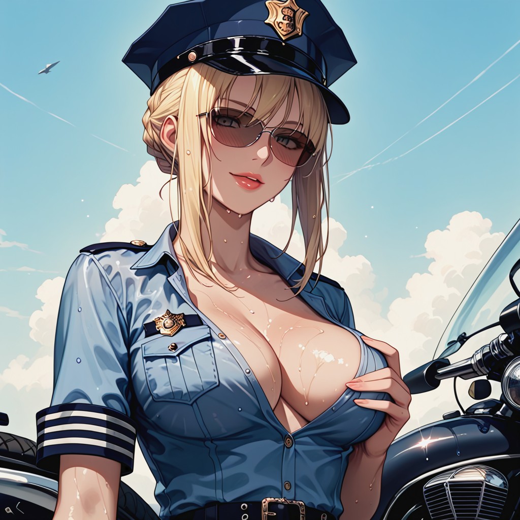 Police Skirt, 25+, Blushing Hentai AI Porn