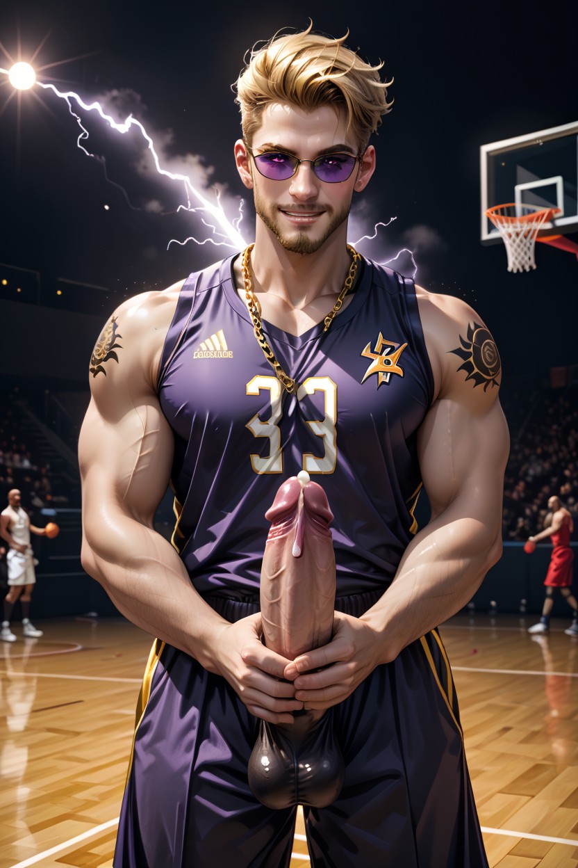 Smug Expression, Dark Sun Glasses, Johnny Cage From X-men As God Of Thunder AI Gay Porn