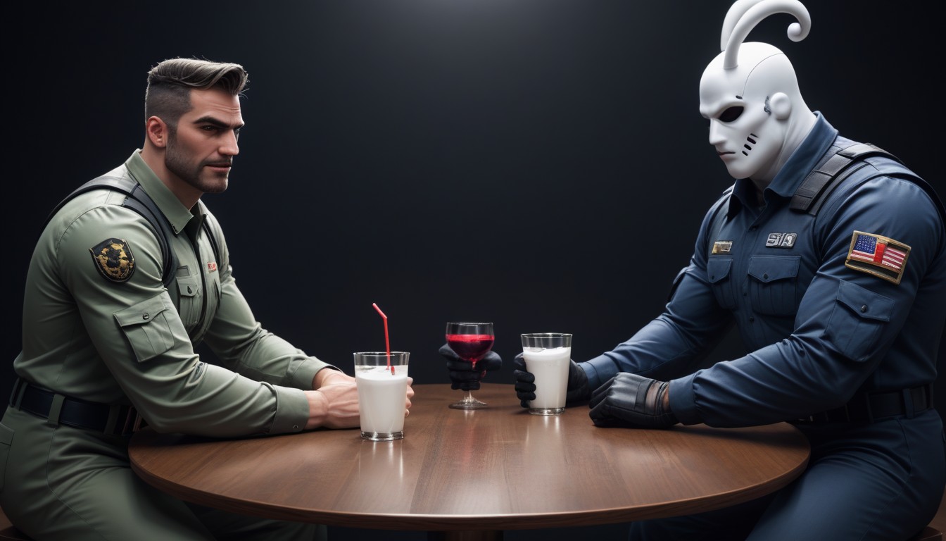 2 People, Black Background, Horny AI Gay Porn