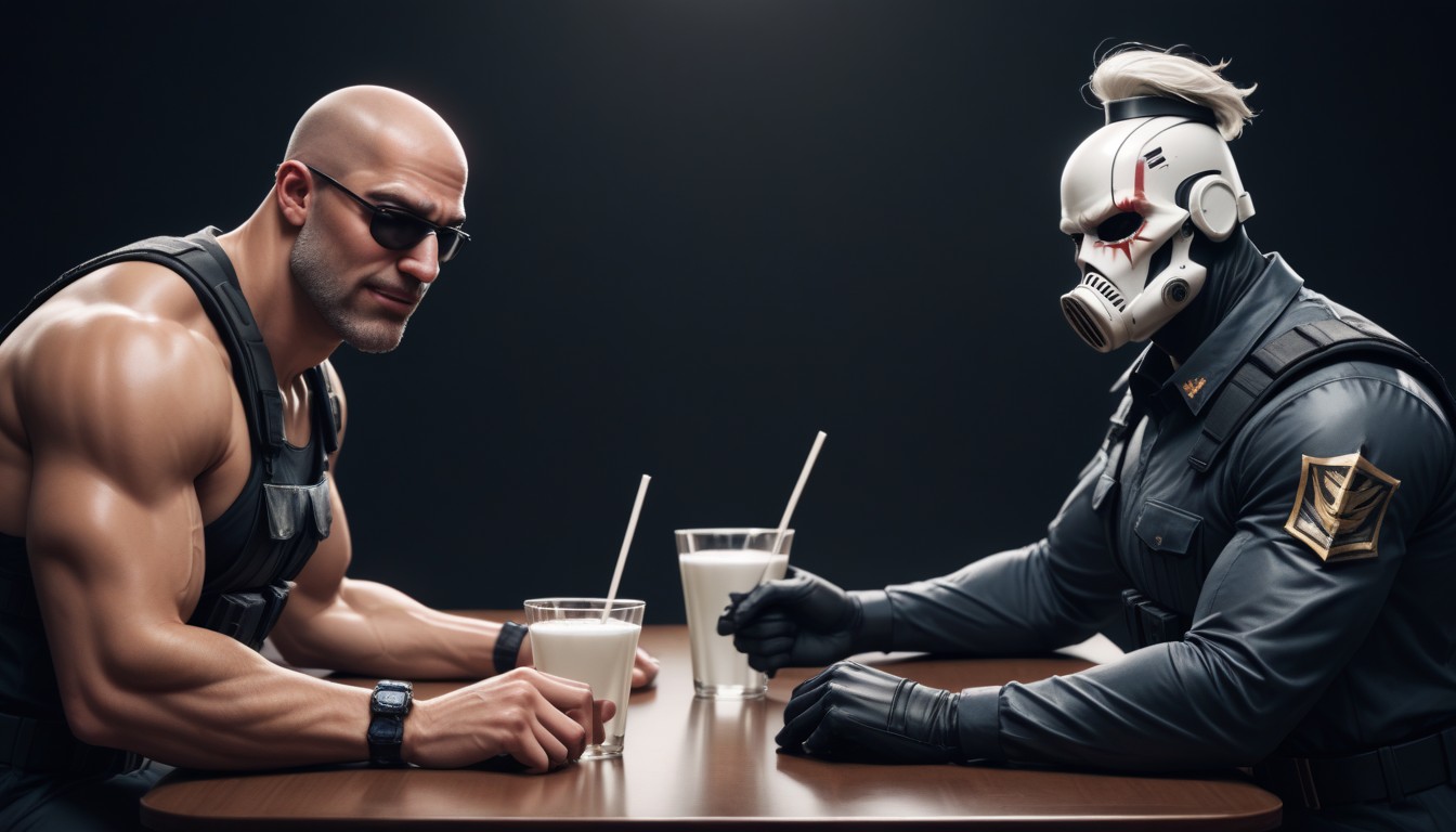Table Service, Glass Table Service, Mask AI Gay Porn