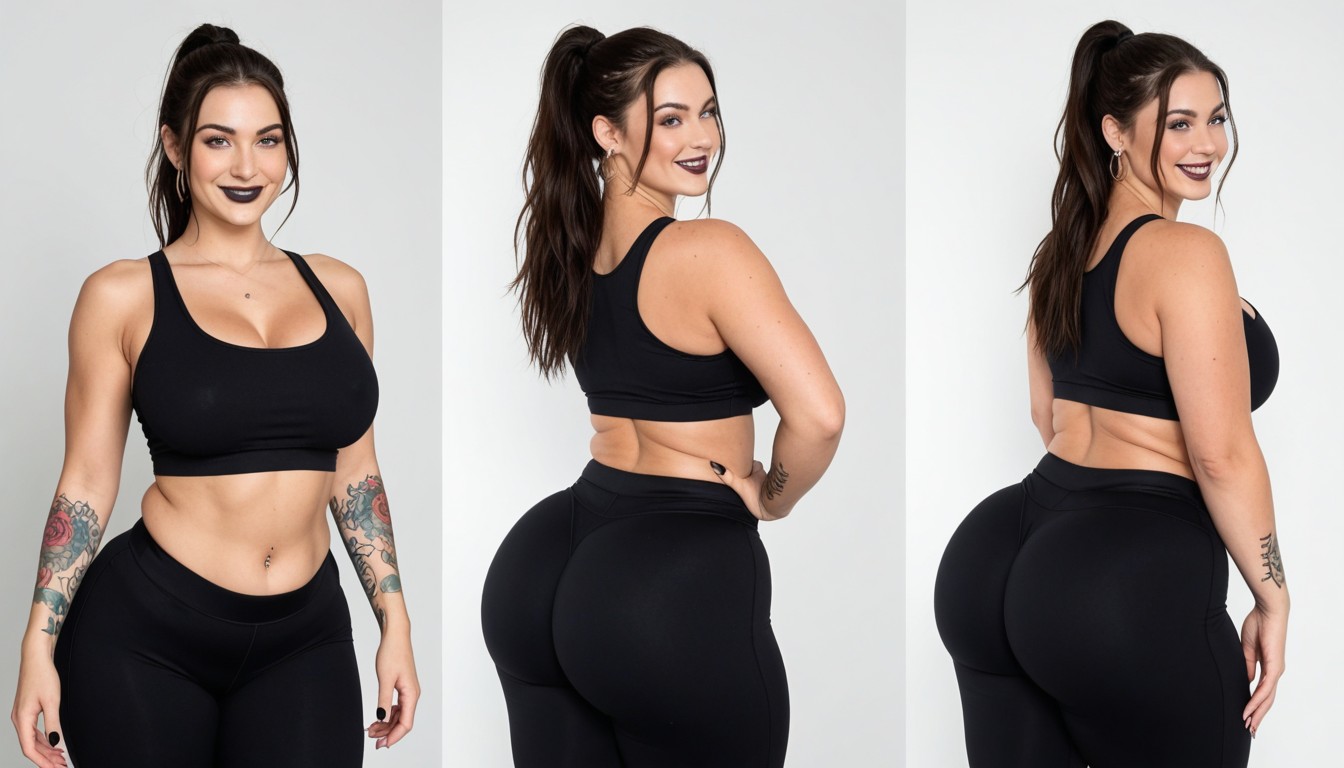 Black Lipstick, Thick Thighs, Extra Thick AI Porn