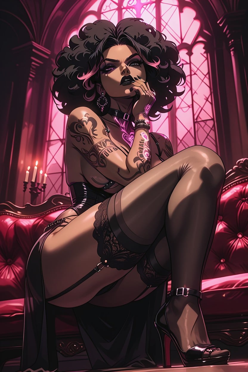 Evangelinne Vampire Woman, Tattoos, Massive Ass Hentai AI Porn