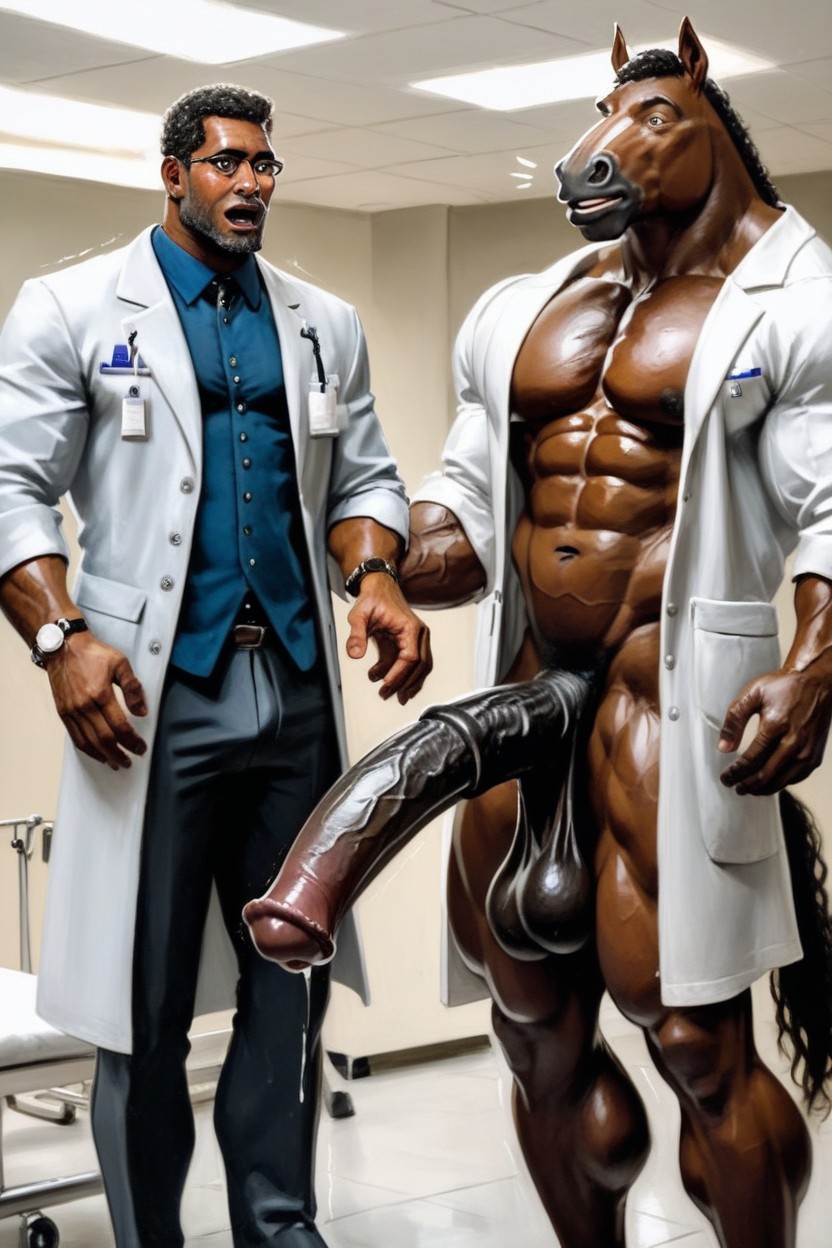 Hyper Thick Cock, Sweaty, Vista Lateral Porno gay IA