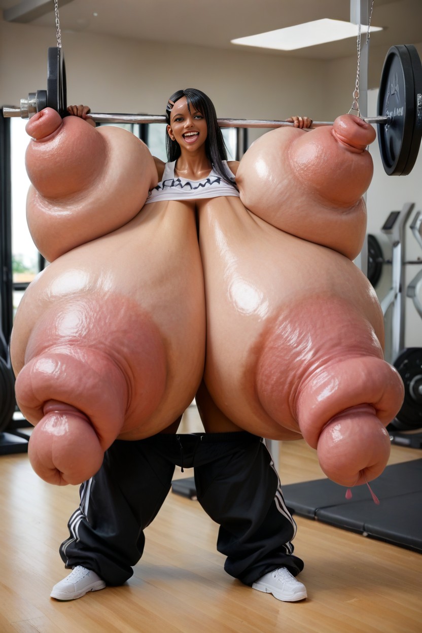 Hyper Long Nipples, Gigantic Puffy Nipples, Abs AI Porn