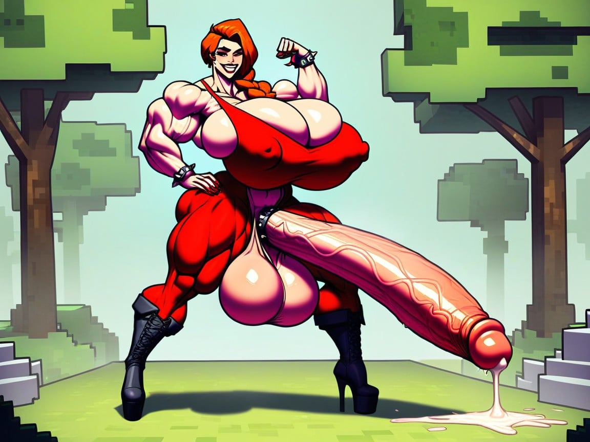 Knee Lengh Boots, Massive Testicles, Massive Testicles 쉬메일 AI 포르노