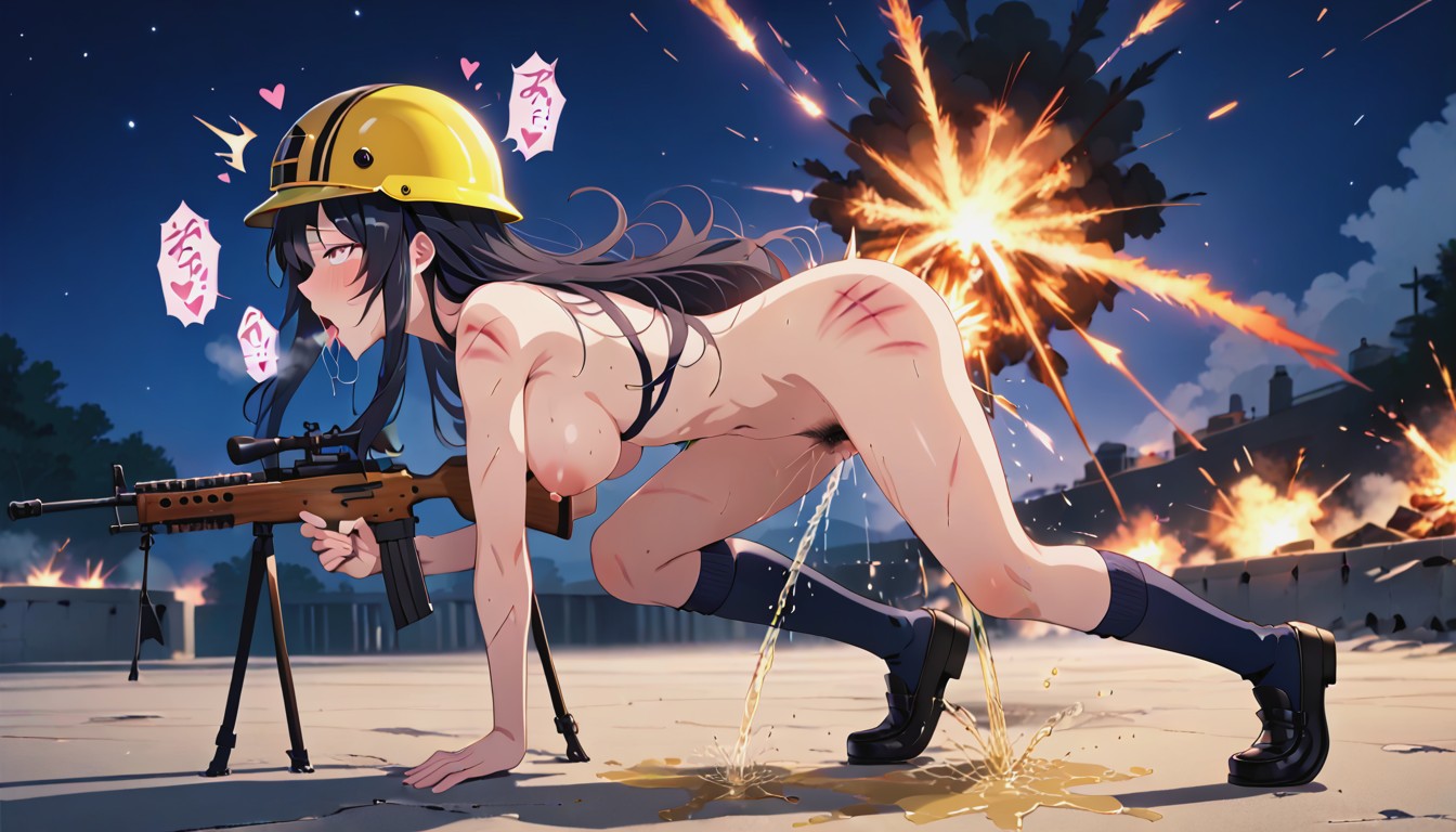 Black Loafers, Excessive Wound Marks, Bouncing Breasts In Motion Hentai AI Porn