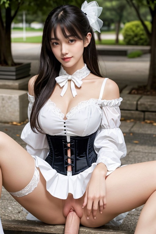 Vaginal Penis, Pretty Face, White Corset AI國產黃片