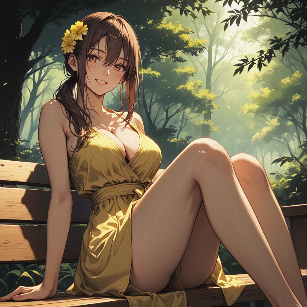 Long Legs, Skinny, Sidelocks Hentai AI Porn