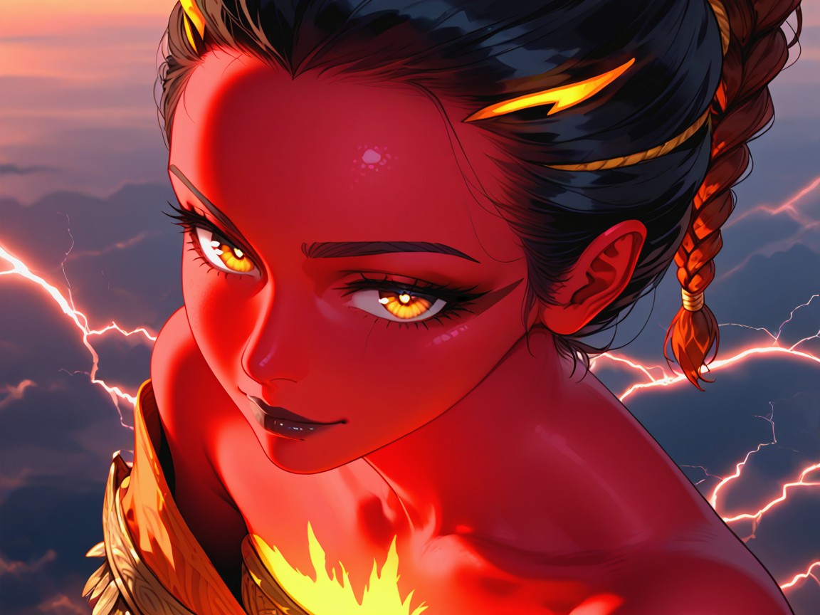Nsfw, Detailed Alien Features, Stormy Cliffs Porno IA Latina