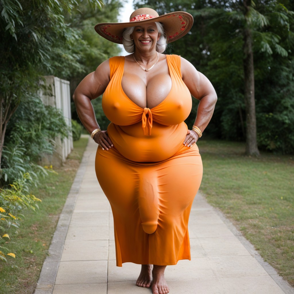 Obese, Gigantic Saggy Breast, 애쉬색 AI 포르노