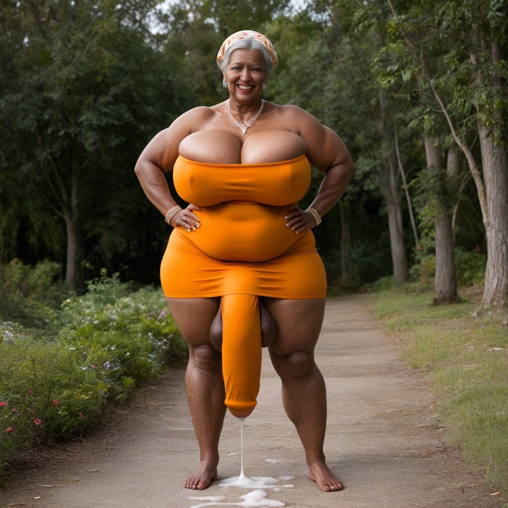 Hands On Hips, Large Hyper Hips, Full Body AI Porn