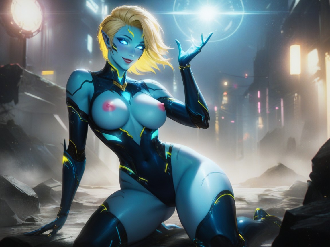 Blonde Pixie Hair, Snatched Waist, Pale Skin Hentai AI Porn
