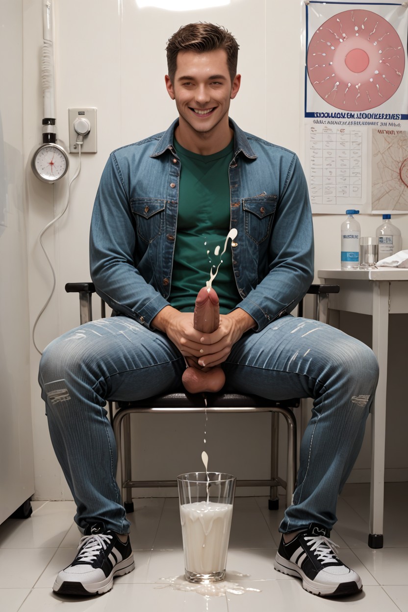 1 Person, Skinny, Sitting On Chair AI Gay Porn