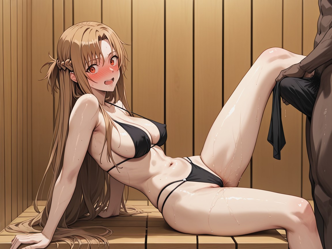 Kirito From Sao Walking In, Full-face Blush, Salivating Hentai AI Porn