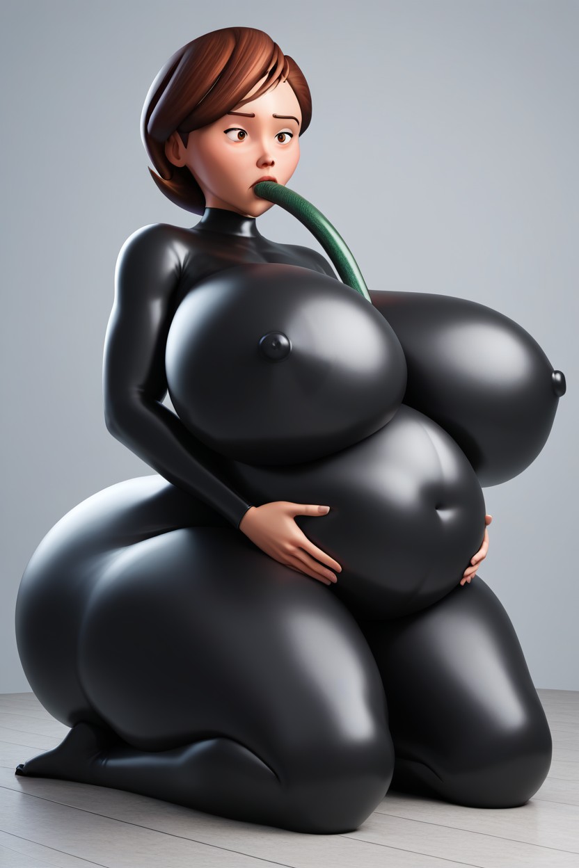 Heavy Breasts, Immobile, Hyper Belly AI 포르노