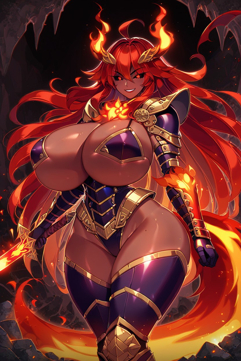 Underground Flames, Fiery Fur On Neck, Nightmare Fuel Hentai AI Porn