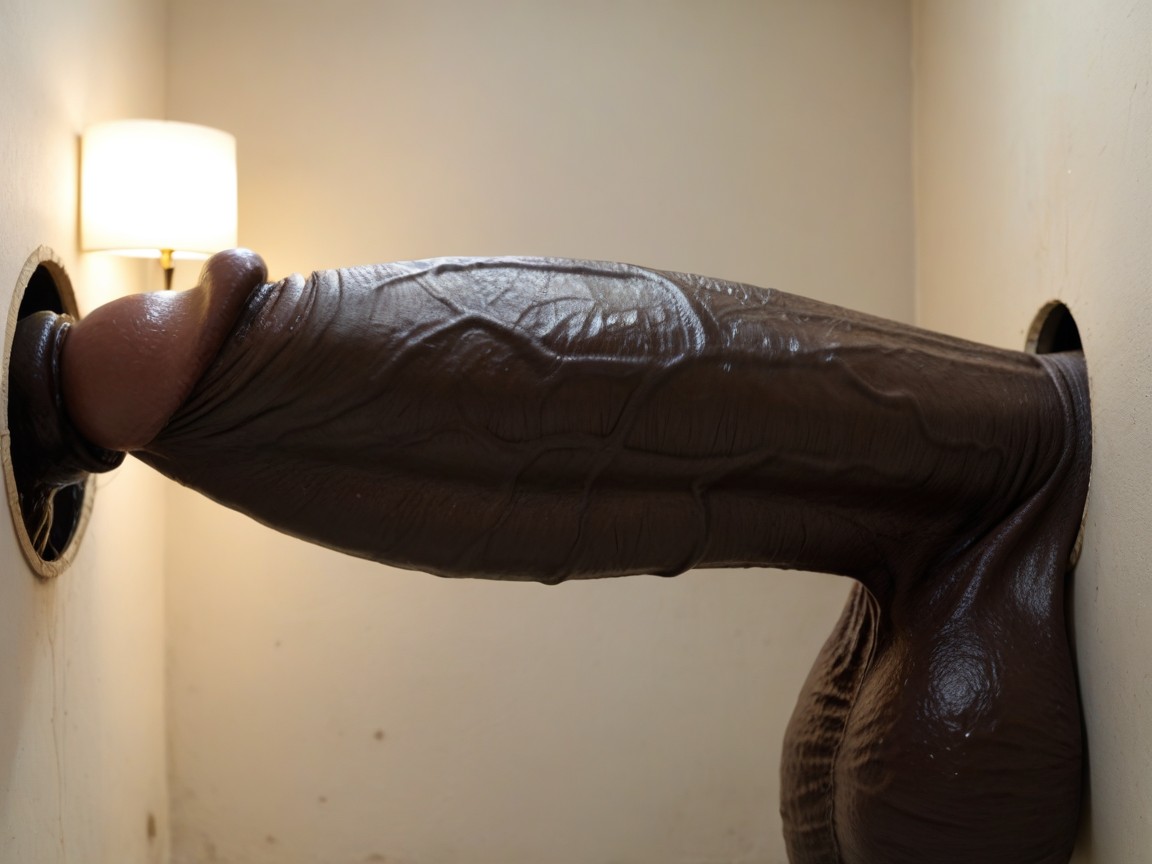 Enormous Cock Head, Side View, Girthy Penis AI Gay Porn