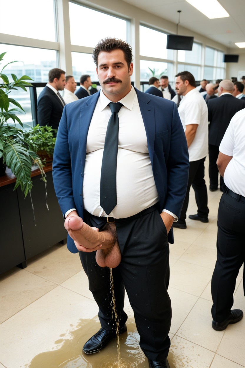 Hyper Balls, Father Pissing Himself, Huge Veiny Girthy Cock AI Gay Porn