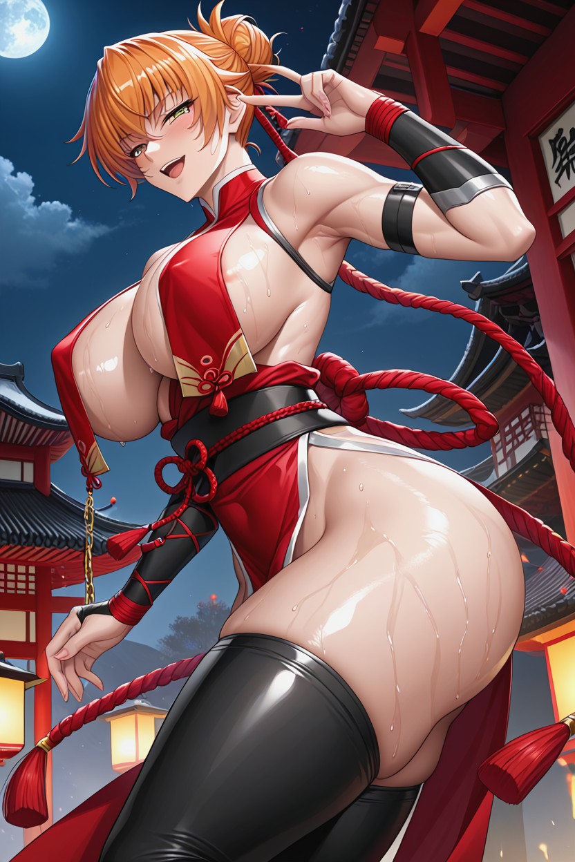 Perfect Figure, Nipples Clamp, Five Fingers Hentai AI Porn