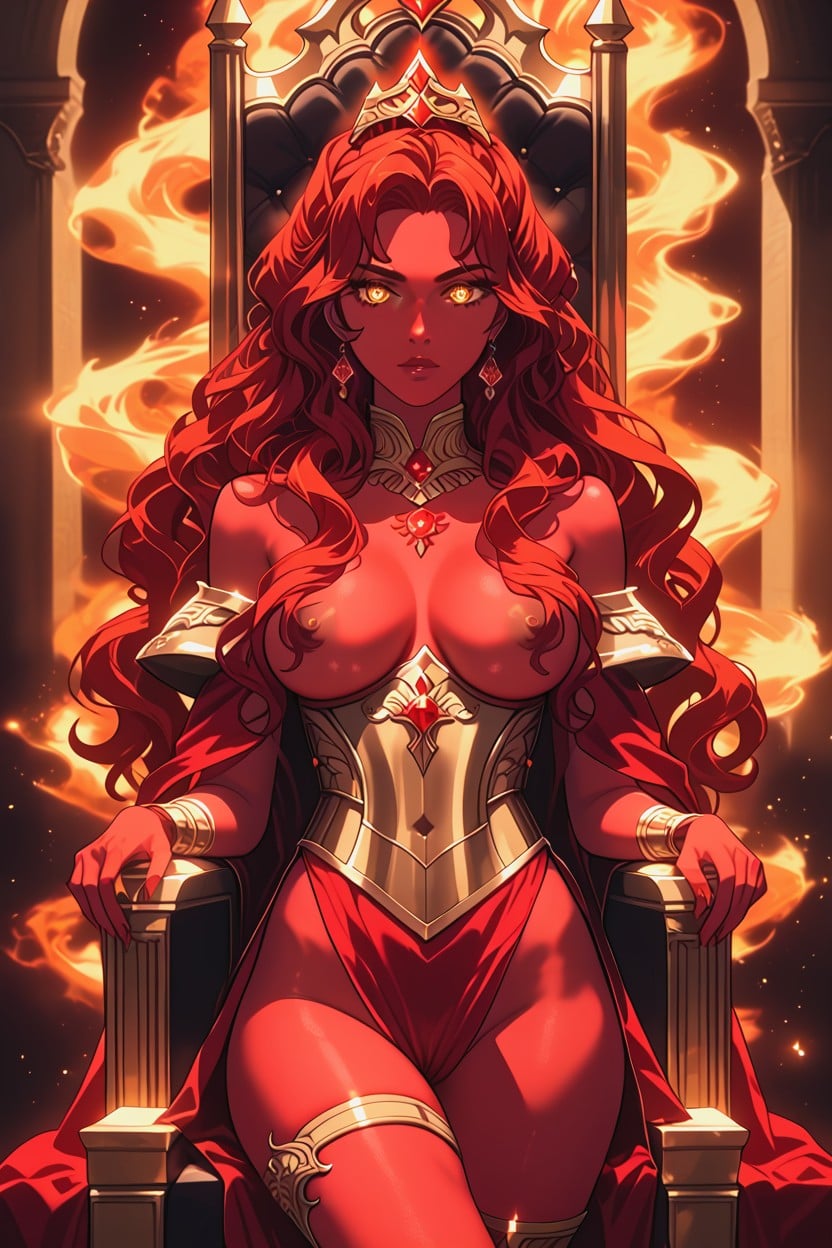 Stellar Fire Eyes, Topless, Universe Of Fire Hentai AI Porn