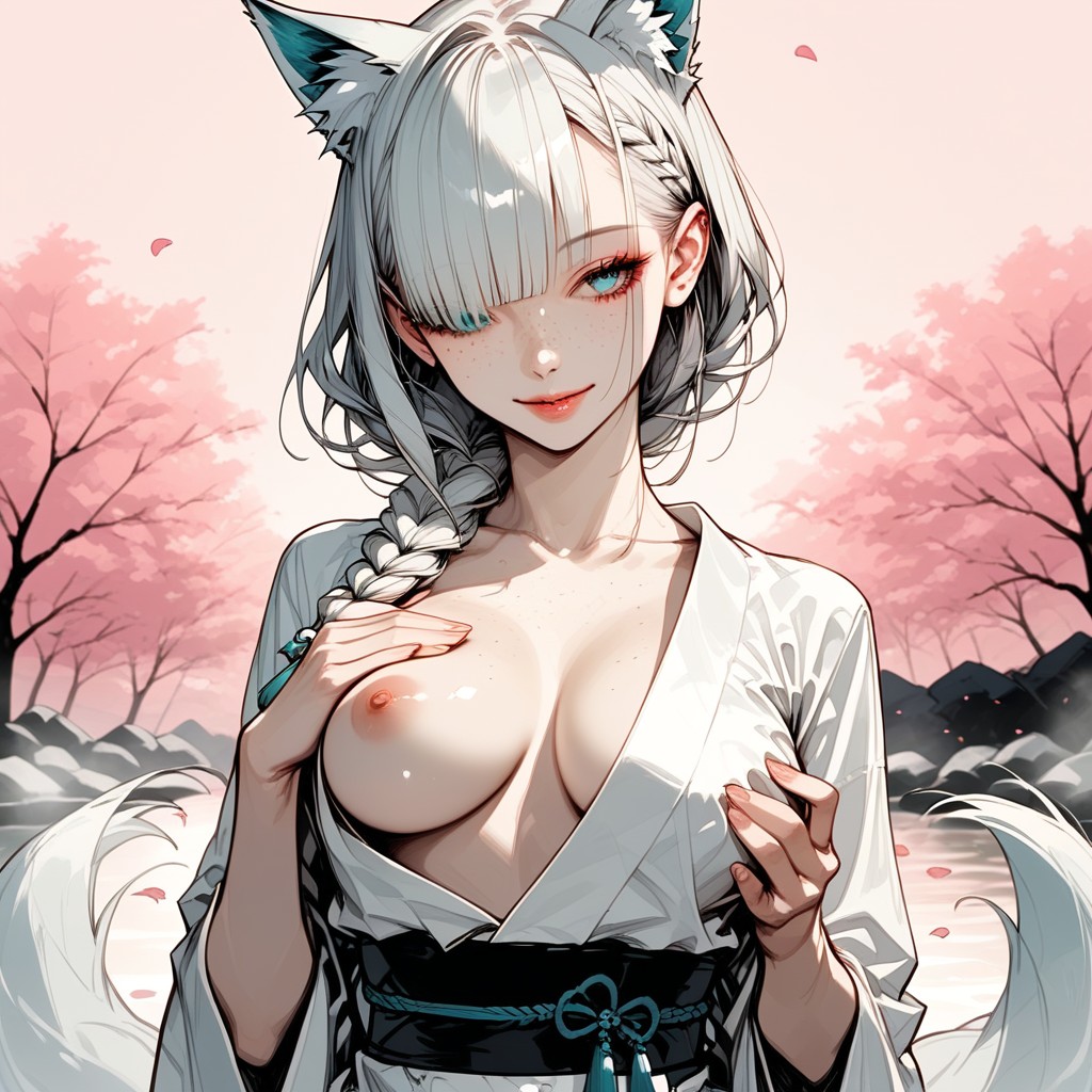 Freckles On Face, Long Braid, Crystal Blue Eyes Hentai AI Porn