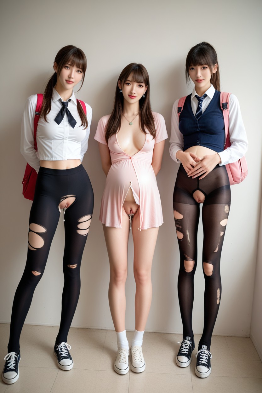 Happy, Pussy Visible, Tight Clothes Porno IA Asiatique