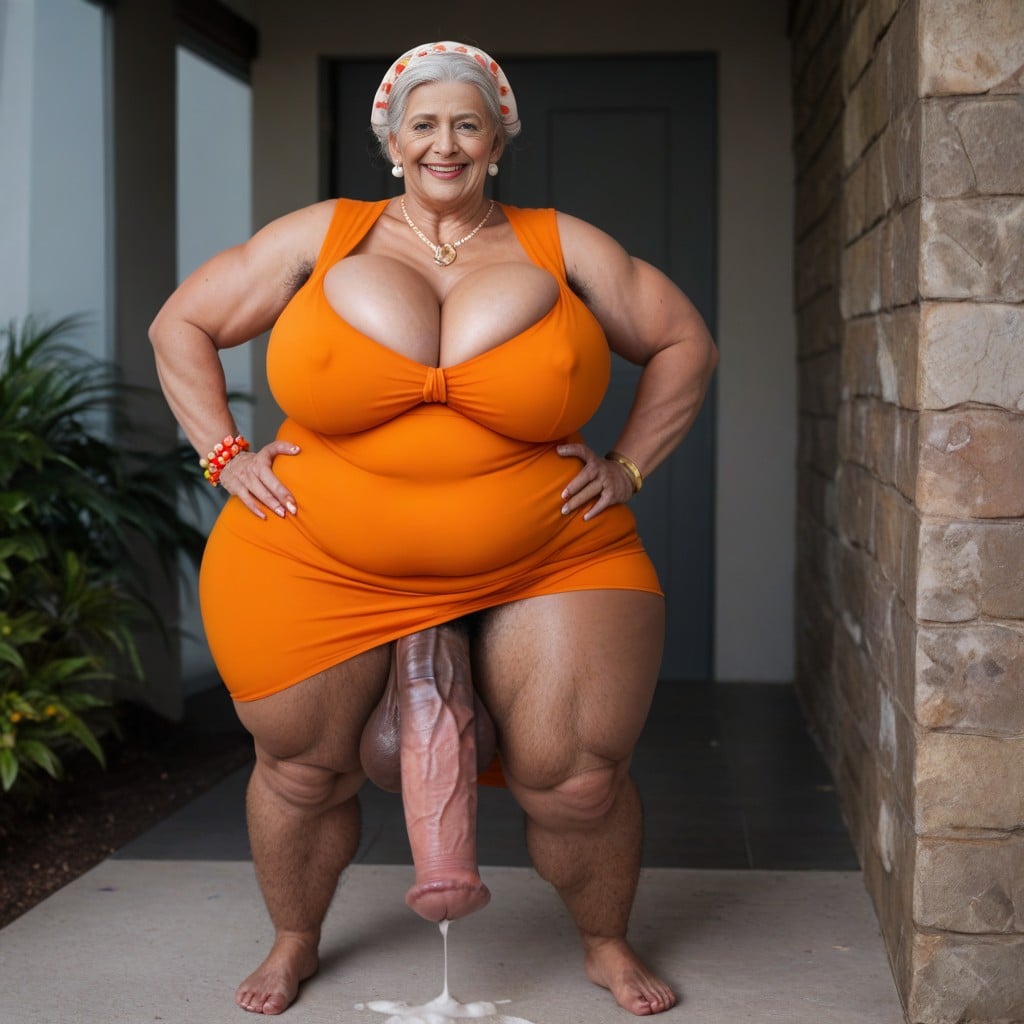 Hands On Hips, Hairy Feet Hairy Ankles Hairy Bushy Thighs Like A Sasquatch, Big Golden Circle Bracelets AI Porn