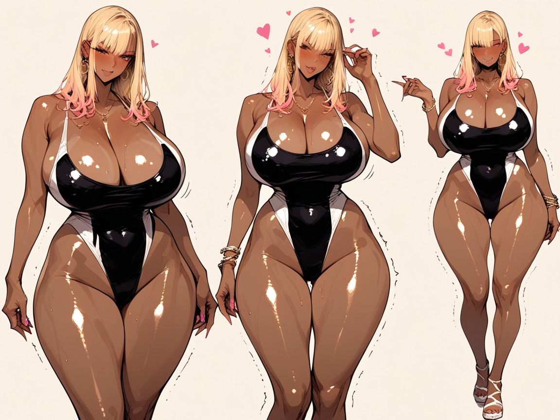 Massive Ass, Face Framing Layers, Blush Hentai AI Porn