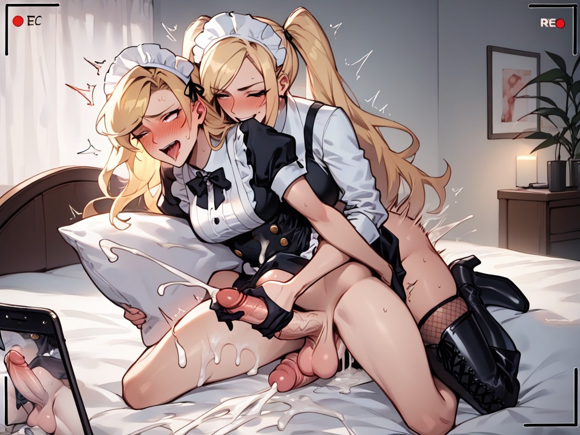 Ultra Detailed, 2人, Massive Ejaculation ニューハーフAIポルノ