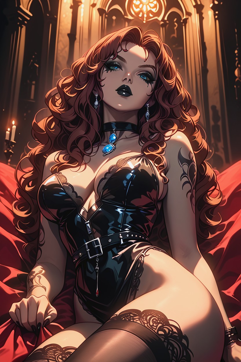 Bottom Up, Dark Makeup, Cinematic Lighting Hentai AI Porn