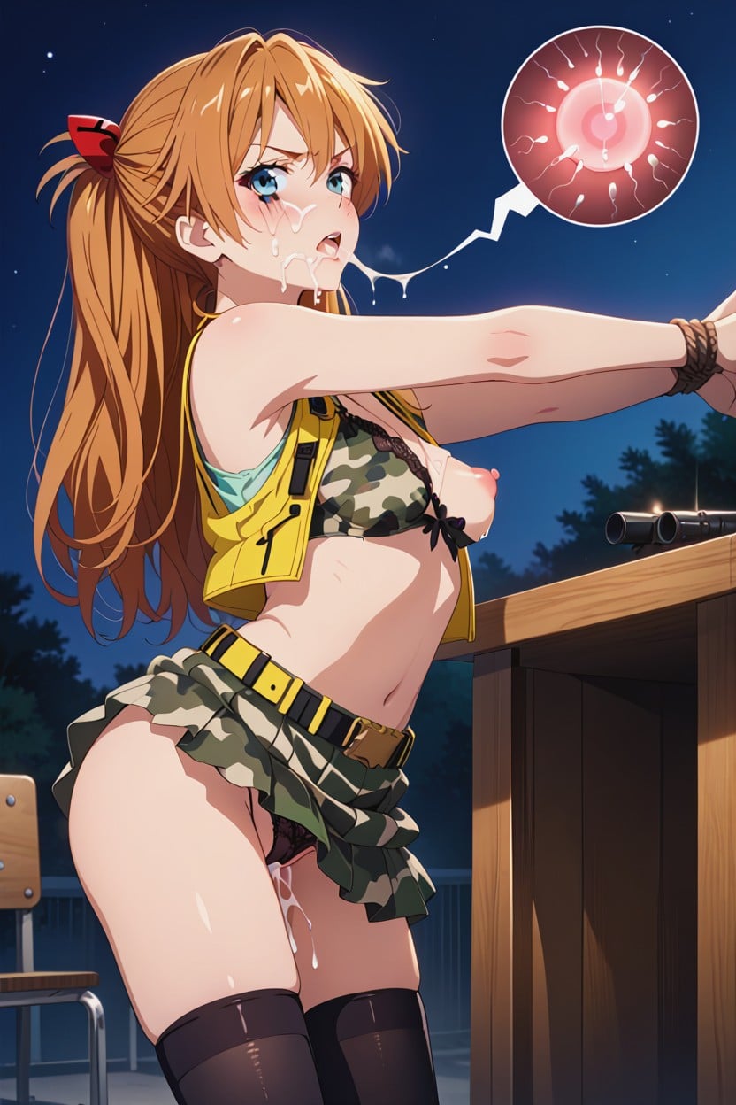 Side View, Stockings, Restrained Hentai AI Porn