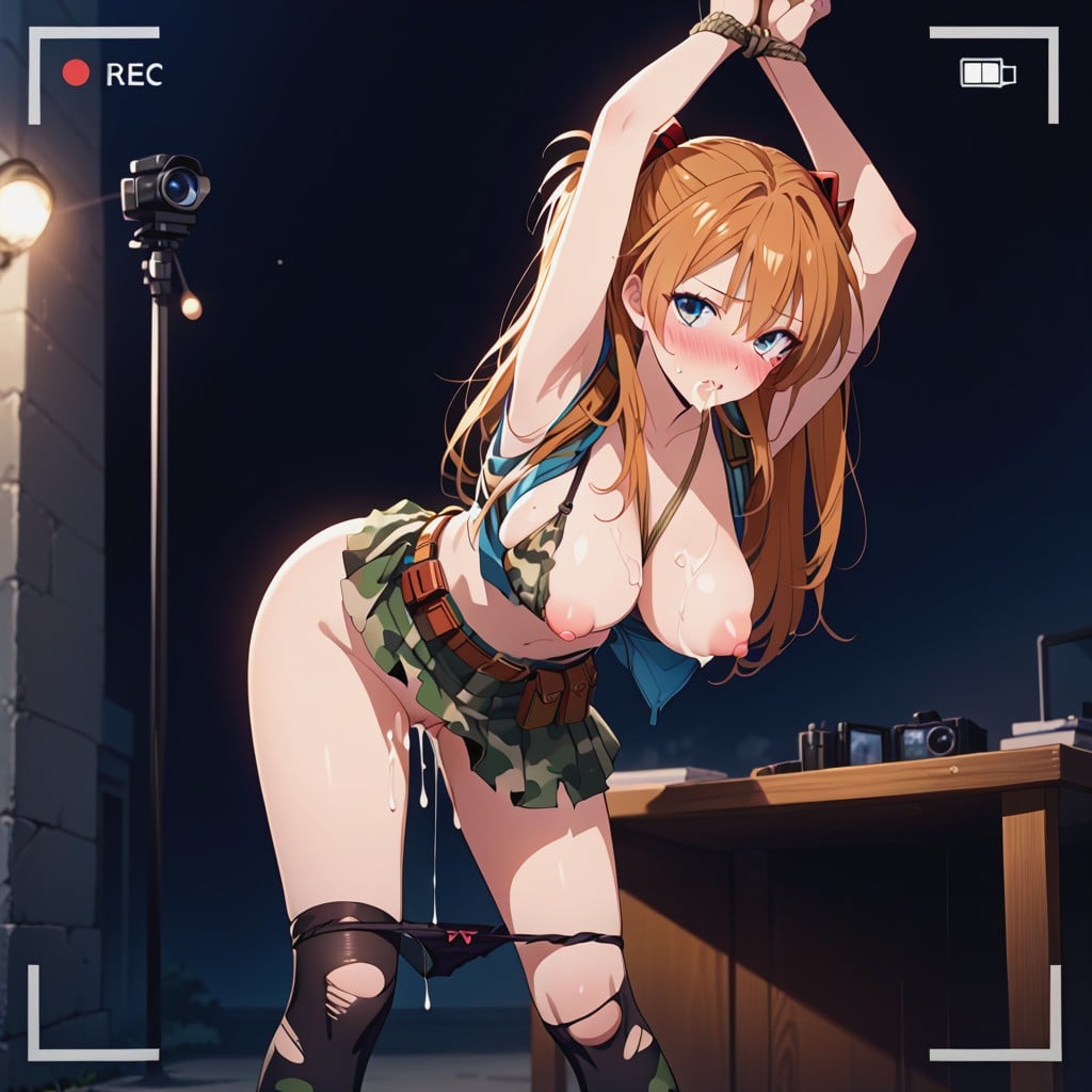 Goggles On Forehead, Low Angle, Erect Nipples Hentai AI Porn