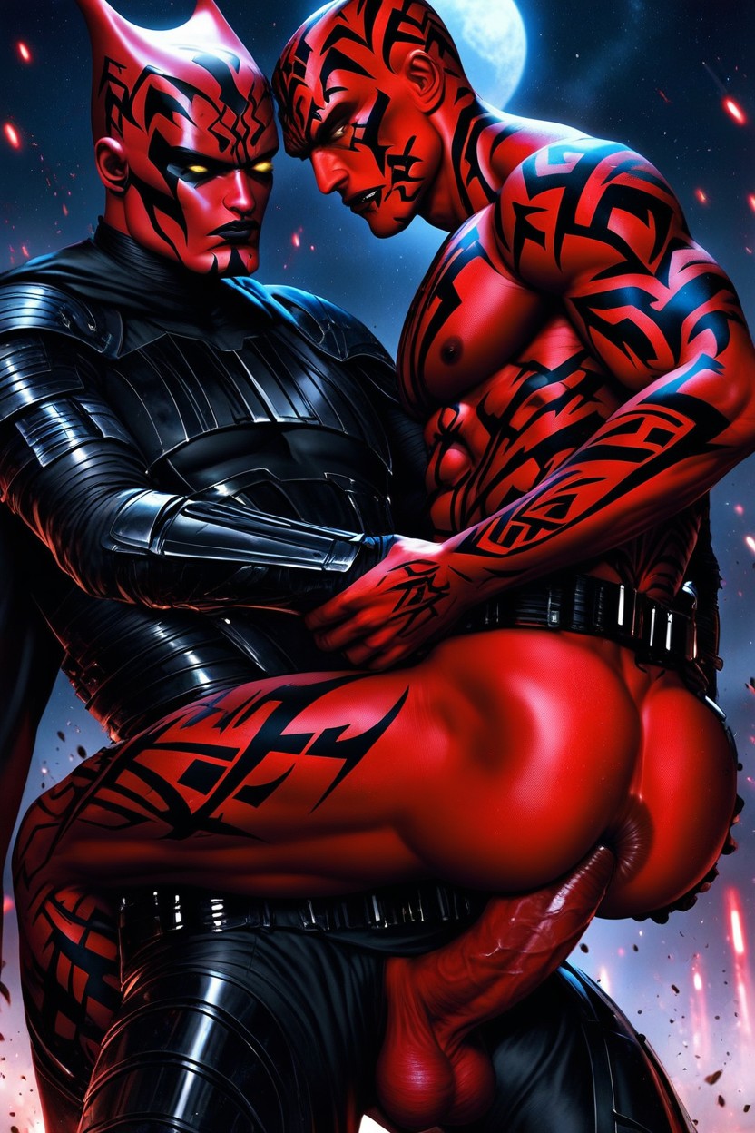 Deep Anal Penetration, Sith Star Wars Skin, Male Red Skin Zabrak AI Gay Porn