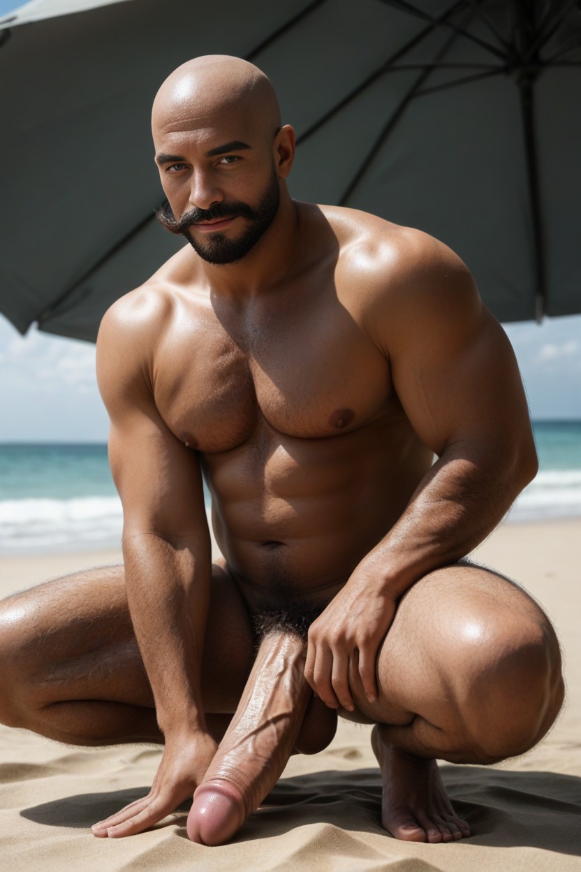 25+, Very Hairy Body, Moustache And Beard AI Gay Porn