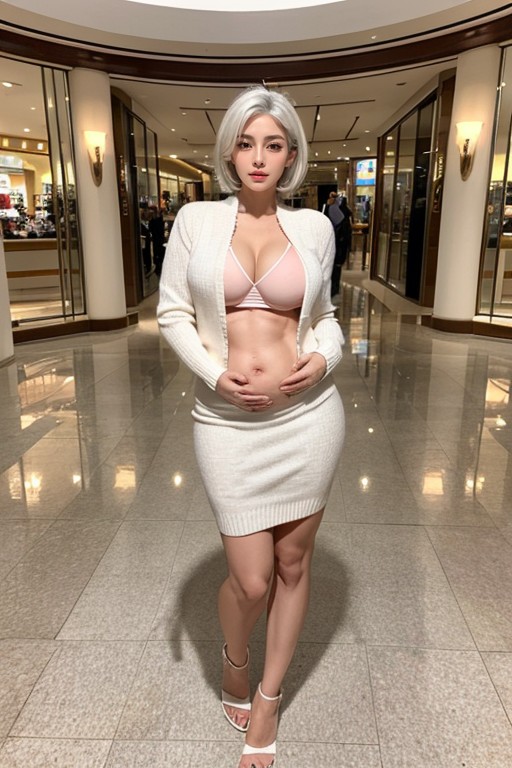 Perfect Body, Luxury Shopping Mall, Dress Well Asian AI Porn