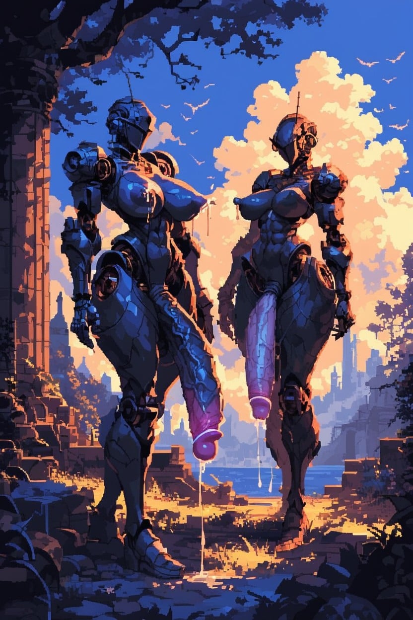 Gynoid, Outline, Futa On Female Sex Hentai AI Porn