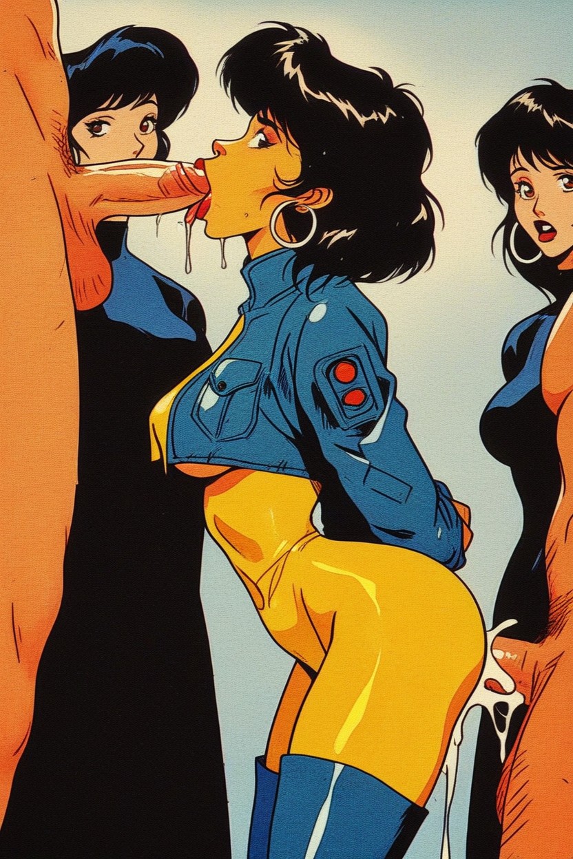 Ahegao, Big Hoop Earrings, Big Wide Eyes AI Porn