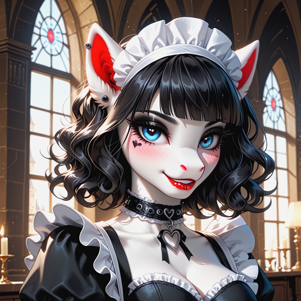Perfect Fit Body, Lip Piercing, Bangs Hair Furry AI Porn